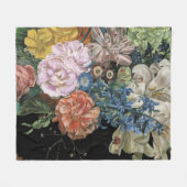 Baroque Floral - Bouquet Fleecedecke (Vorderseite (Horizontal))