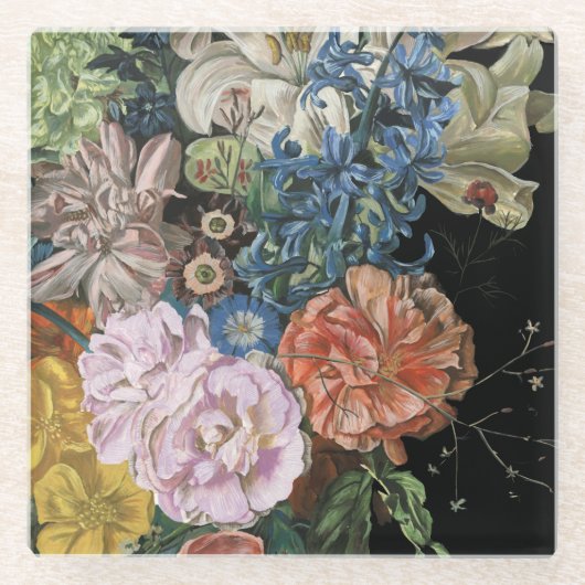 Baroque Floral - Bouquet Glasuntersetzer (Vorderseite)