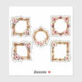 Baroque Floral Frame Cutout Sticker Sheet (Blatt)