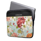 Baroque Floral Grace Trendy Stylish Laptopschutzhülle (Vorderseite Links)