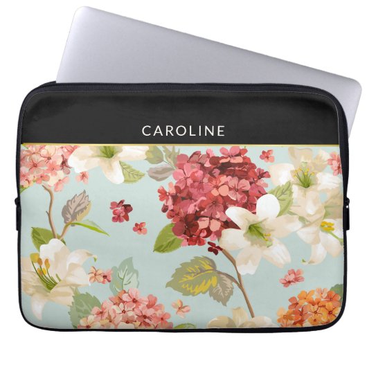 Baroque Floral Grace Trendy Stylish Laptopschutzhülle (Vorderseite)