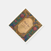 Baroque Floral Mardi Gras Masquerade Serviette (Ecke)