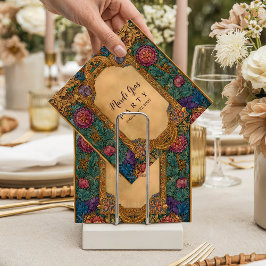 Baroque Floral Mardi Gras Masquerade Serviette