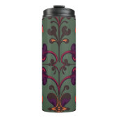 Baroque Floral Pattern Travel Mug Thermosbecher (Vorderseite)