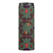 Baroque Floral Pattern Travel Mug Thermosbecher (Rückseite)