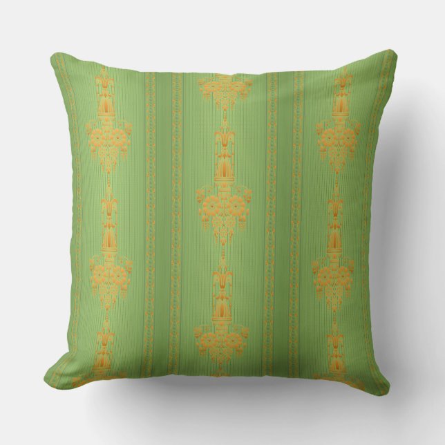 Baroque floral pattern with border V2020 Kissen (Vorderseite)