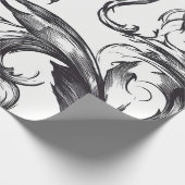 Baroque Flourish Wrapping Paper Geschenkpapier (Ecke)