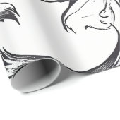 Baroque Flourish Wrapping Paper Geschenkpapier (Rolleneckpunkt)