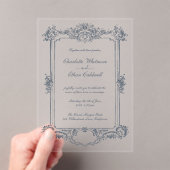 Baroque Frame Elegant Wedding Acrylic Invitation Acryleinladungen (Insitu (Handheld))