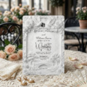 Baroque Garden Romance Wedding Ceremony Einladung