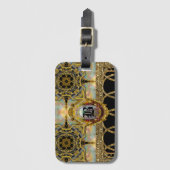 Baroque Girly Ace Hübsch Chic Monogram Gepäckanhänger (Vorderseite Vertikal)