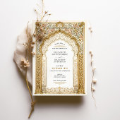 Baroque-Gold-Arch-Hochzeit Verziert detailliert Einladung
