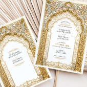 Baroque-Gold-Arch-Hochzeit Verziert detailliert Einladung