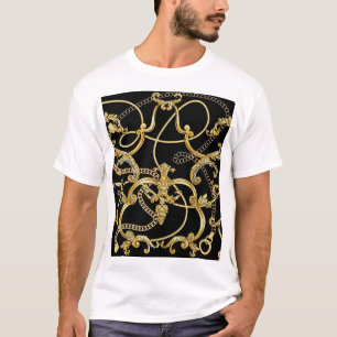 Baroque Gold Ketten Nahtloses Muster T-Shirt