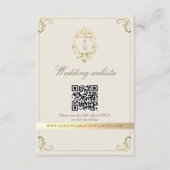 Baroque Gold QR Code Wedding Begleitkarte (Vorderseite)