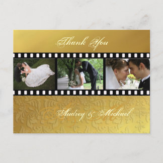 Baroque Gold Ton Hochzeit Danke Postkarten