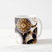 BAROQUE GOLD UND SCHWARZ STIL KAFFEETASSE (VorderseiteRechts)