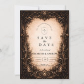 Baroque Gothic Frame Wedding Save The Date (Vorderseite)