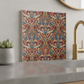 Baroque Heraldic Scrollwork Pat#4 Red Blue ID1194 Fliese