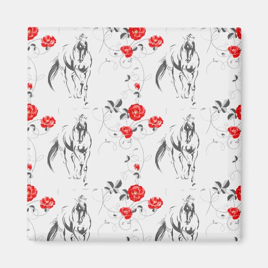 Baroque Horse Magnet (Vorne)