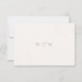 Baroque Ivory Elegant Wedding RSVP Card Karte (Rückseite)