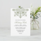 Baroque Jade Ornamental Holiday Gala Einladung (Stehend Vorderseite)
