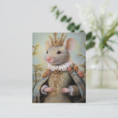 Baroque Mouse Royal King Portrait Design Postkarte (Stehend Vorderseite)