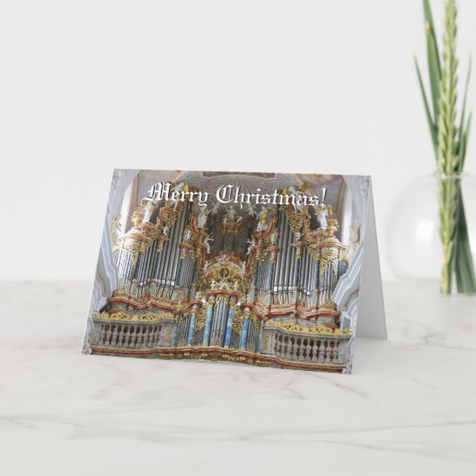 Baroque organ Christmas card Feiertagskarte (Vorderseite)