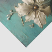 Baroque-Ornament aus Schwergold, grün Vintag Seidenpapier (Ausschnitt)