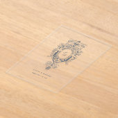 Baroque Ornament Crest Calligraphy Wedding  Acryleinladungen (Ablage )