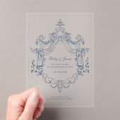 Baroque Ornament Wedding Acrylic Invitation Acryleinladungen (Insitu (Handheld))