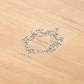 Baroque Ornament Wedding Acrylic Invitation Acryleinladungen (Ablage )