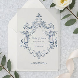 Baroque Ornament Wedding Acrylic Invitation Acryleinladungen