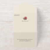 Baroque Painted Floral Wedding Foil All-in-One-Einladung (Außenseite)