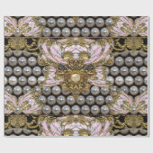 Baroque Pearly Elegante Romantisch Geschenkpapier (Flach)