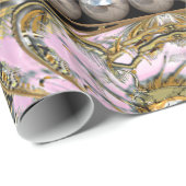 Baroque Pearly Elegante Romantisch Geschenkpapier (Rolleneckpunkt)