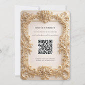 Baroque QR Code Wedding Details Enclosure Card Einladung (Rückseite)
