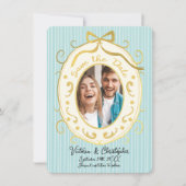 Baroque Regency Foto Save the Date Einladung (Vorderseite)