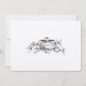 Baroque Rococo Color Floral Border Einladung (Rückseite)