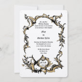 Baroque Rococo Rocaille 18th Century Frame Border Einladung (Vorderseite)