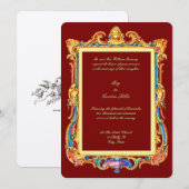 Baroque Rococo Rocaille Louis XV Frame Wedding Einladung (Vorne/Hinten)