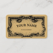 Baroque Rococo Style Cartouche Steampunk Template Visitenkarte (Vorderseite)