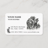 Baroque Rococo Style Cartouche Steampunk Template Visitenkarte (Rückseite)