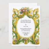 Baroque Rococo Wedding Einladung (Vorne/Hinten)