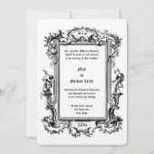 Baroque Rokoko Cherubs Frucht Blumenrahmen Border Einladung (Vorderseite)