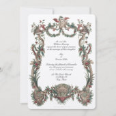 Baroque Rokoko François Boucher Cartouche Wedding Einladung (Vorderseite)