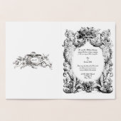 Baroque Rokoko Hochzeitsvorlage Folienkarte (Innenseite)