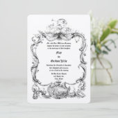 Baroque Rokoko Musikinstrumente - Grenzen Einladung (Stehend Vorderseite)