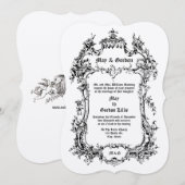 Baroque Rokoko Stil Viktorianische Ära Rocaille Gr Einladung (Vorne/Hinten)