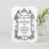 Baroque Rokoko Stil Viktorianische Ära Rocaille Gr Einladung (Stehend Vorderseite)